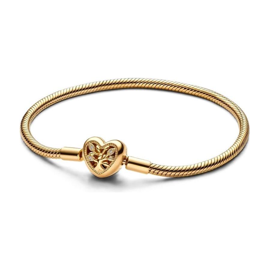 PANDORA MOMENTS Mod. FAMILY TREE HEART CLASP SNAKE CHAIN - Size 20 DESIGNER FASHION JEWELLERY