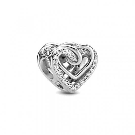 PANDORA Mod. 799270C01 silver heart-shaped jewel from Thailand, featuring elegant design and Quartz movement. Official box packaging available.