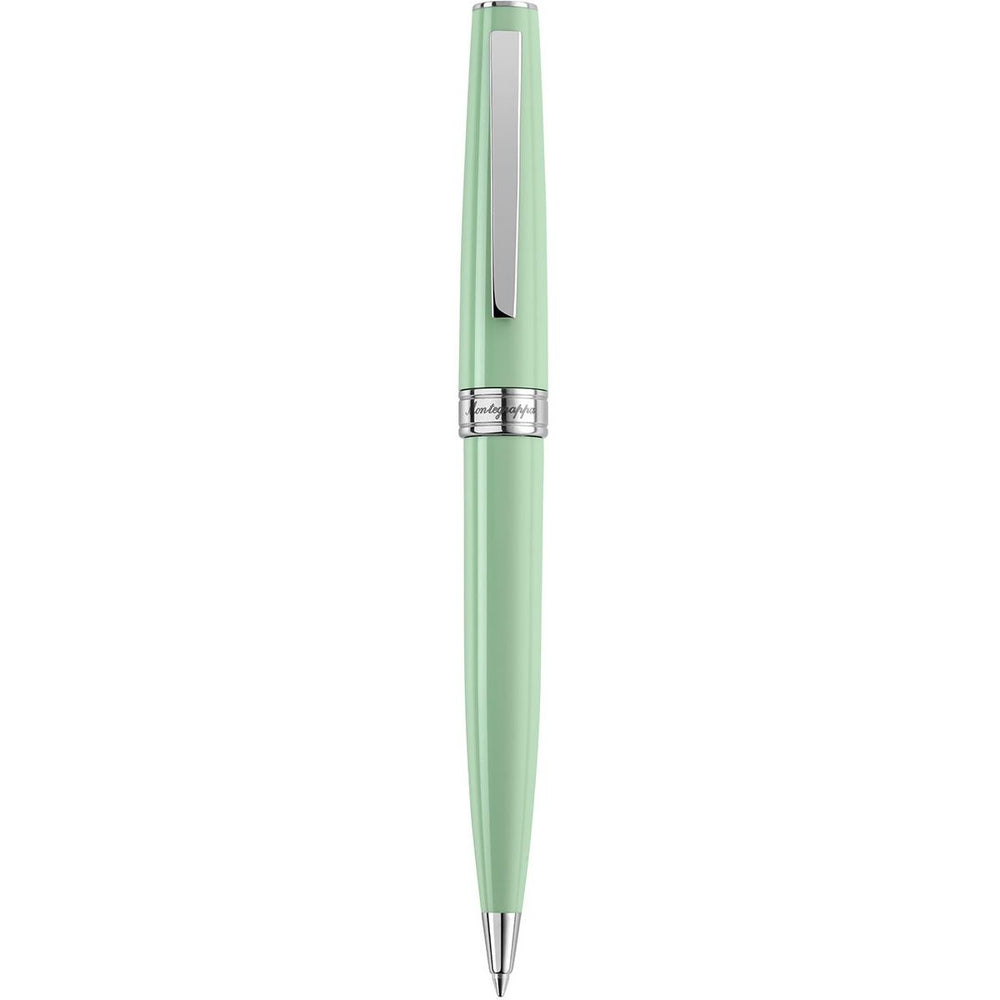 PENNE MONTEGRAPPA MOD. ISA1RBAG elegant green pen with silver accents.