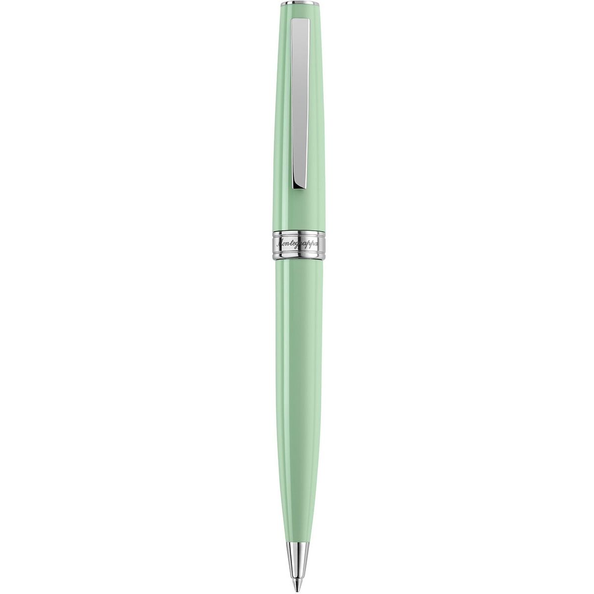 PENNE MONTEGRAPPA MOD. ISA1RBAG elegant green pen with silver accents.