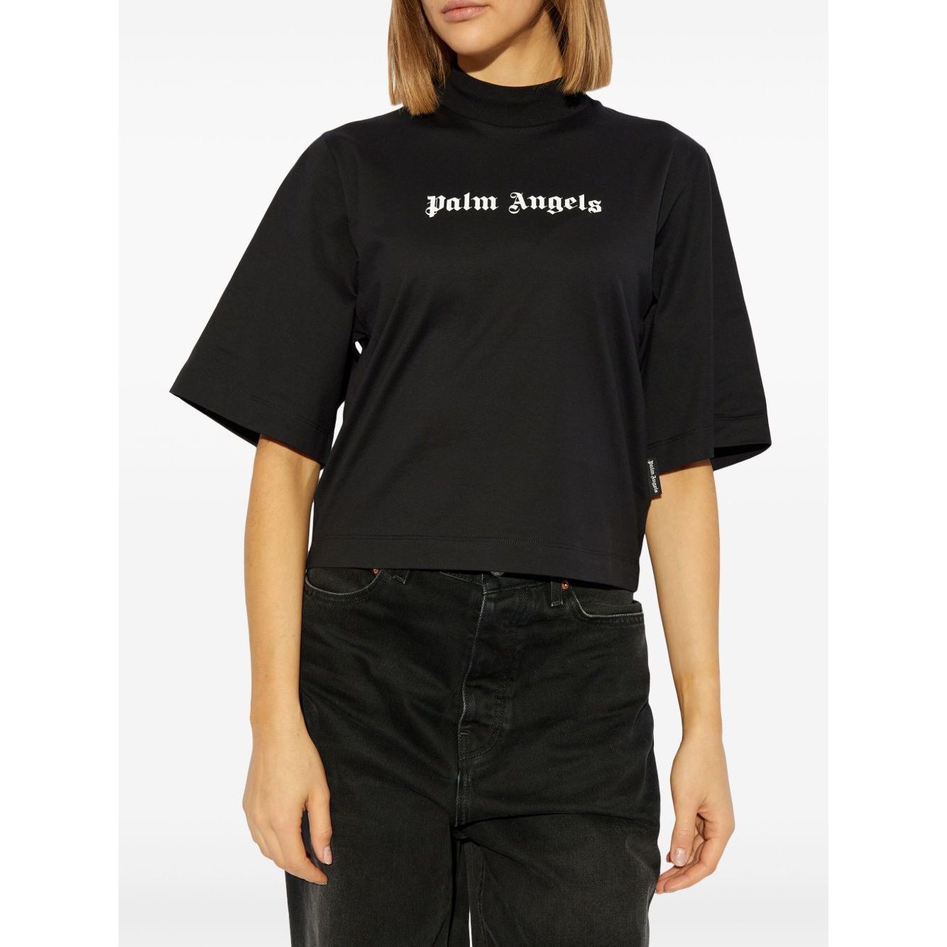 Palm Angels crop T-shirt with logo Topwear