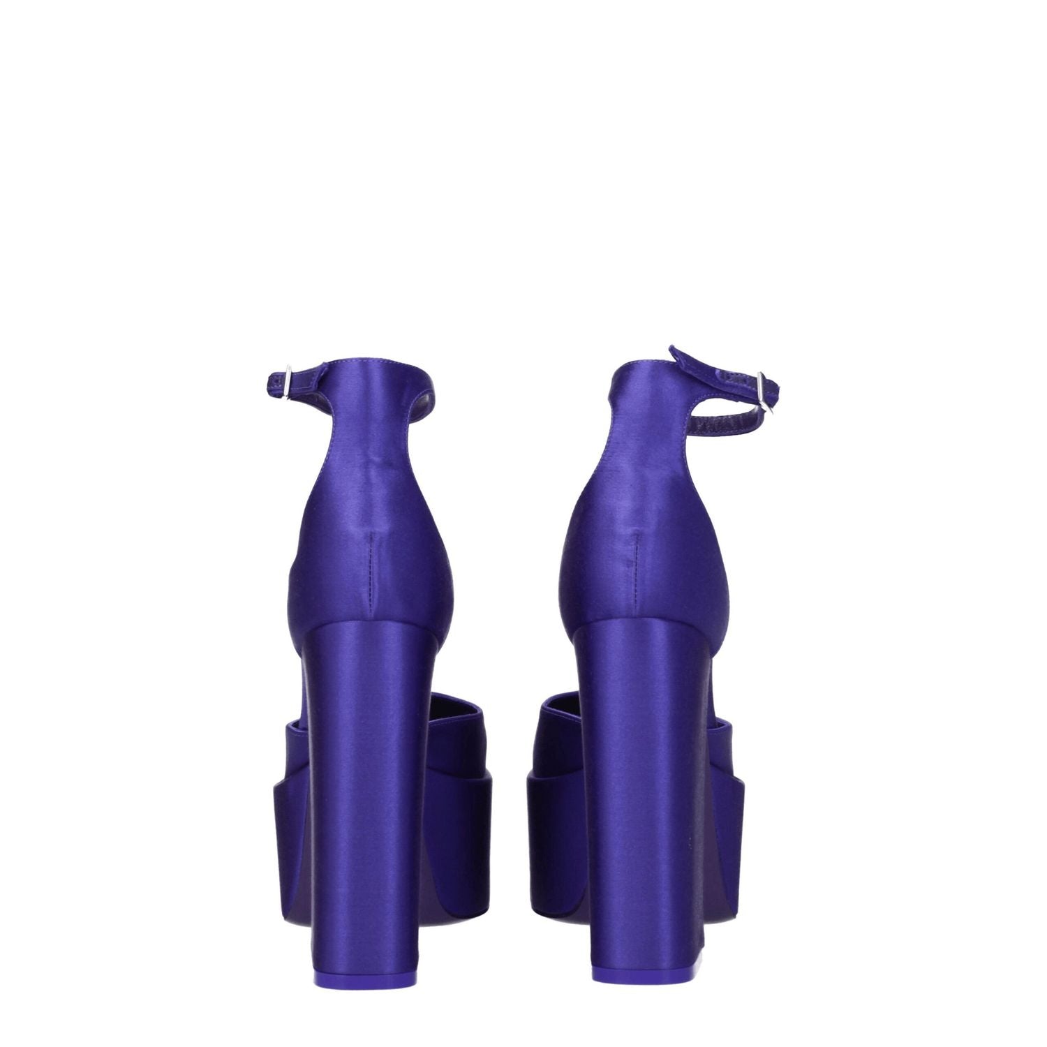 Paris Texas Purple Satin Platform Sandals