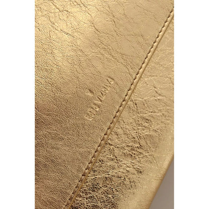 Patrizia Pepe Gold Leather Embellished Shoulder Strap Bag