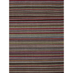 Paul Smith Signature Stripe wool and silk scarf with dark red frayed edge, showcasing a wraparound style and vibrant stripes.