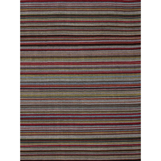 Paul Smith Signature Stripe wool and silk scarf in dark red with frayed edges and wraparound style.
