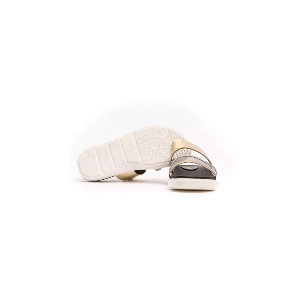 Péché Originel Gold Polyethylene Women Sandal