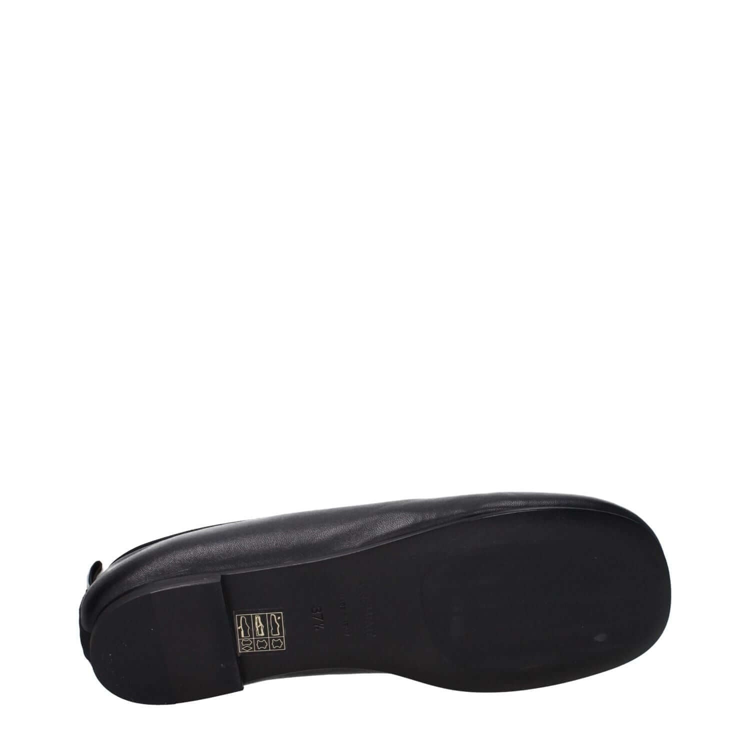 Premiata Black Leather Slip-On Loafers