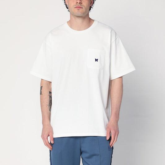 Needles white T-shirt with logo patch