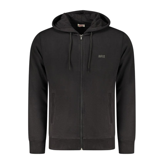 Rifle Black Cotton Men Sweater