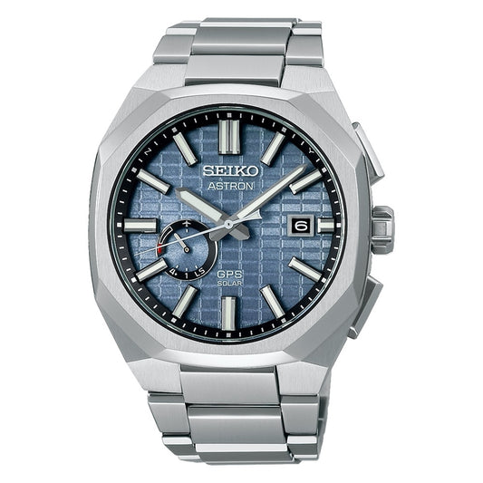SEIKO ASTRON Mod. SOLAR GPS titanium wristwatch with sapphire dial, solar movement, 10 ATM water resistance, official packaging.