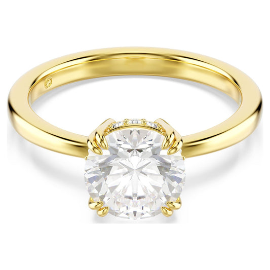 Gold ring with large diamond setting, elegant jewelry design