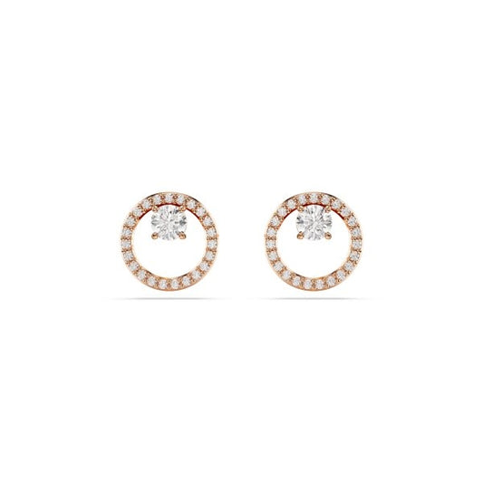Elegant earrings, SWAROVSKI Mod. 5692263, featuring brilliant stones in a modern design.