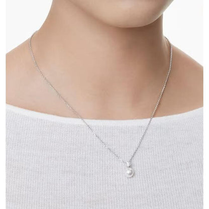 SWAROVSKI Mod. 5693897 pendant necklace featuring a white Swarovski Crystal Pearl from the Matrix Collection
