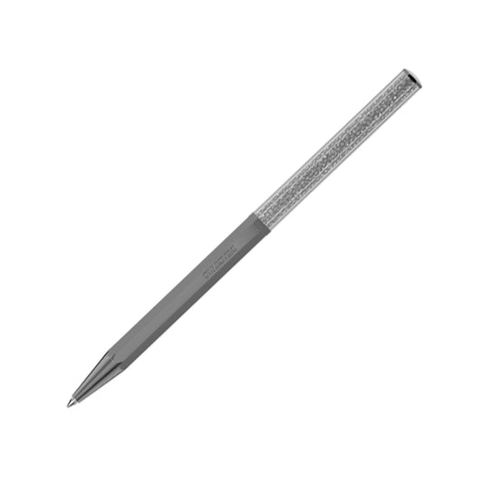 SWAROVSKI WRITING FASHION ACCESSORIES Mod. 5654064 - luxury pen with crystal accents on a sleek silver barrel.