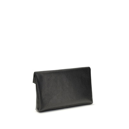 Saint Laurent Black Calf Leather Bos Taurus Clutch Bag