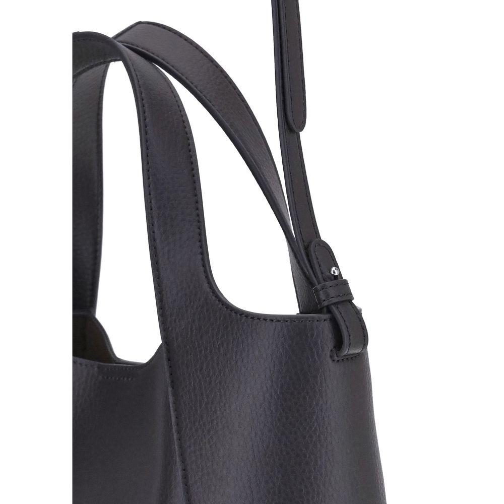 Front view with bag zipped and handles upright.