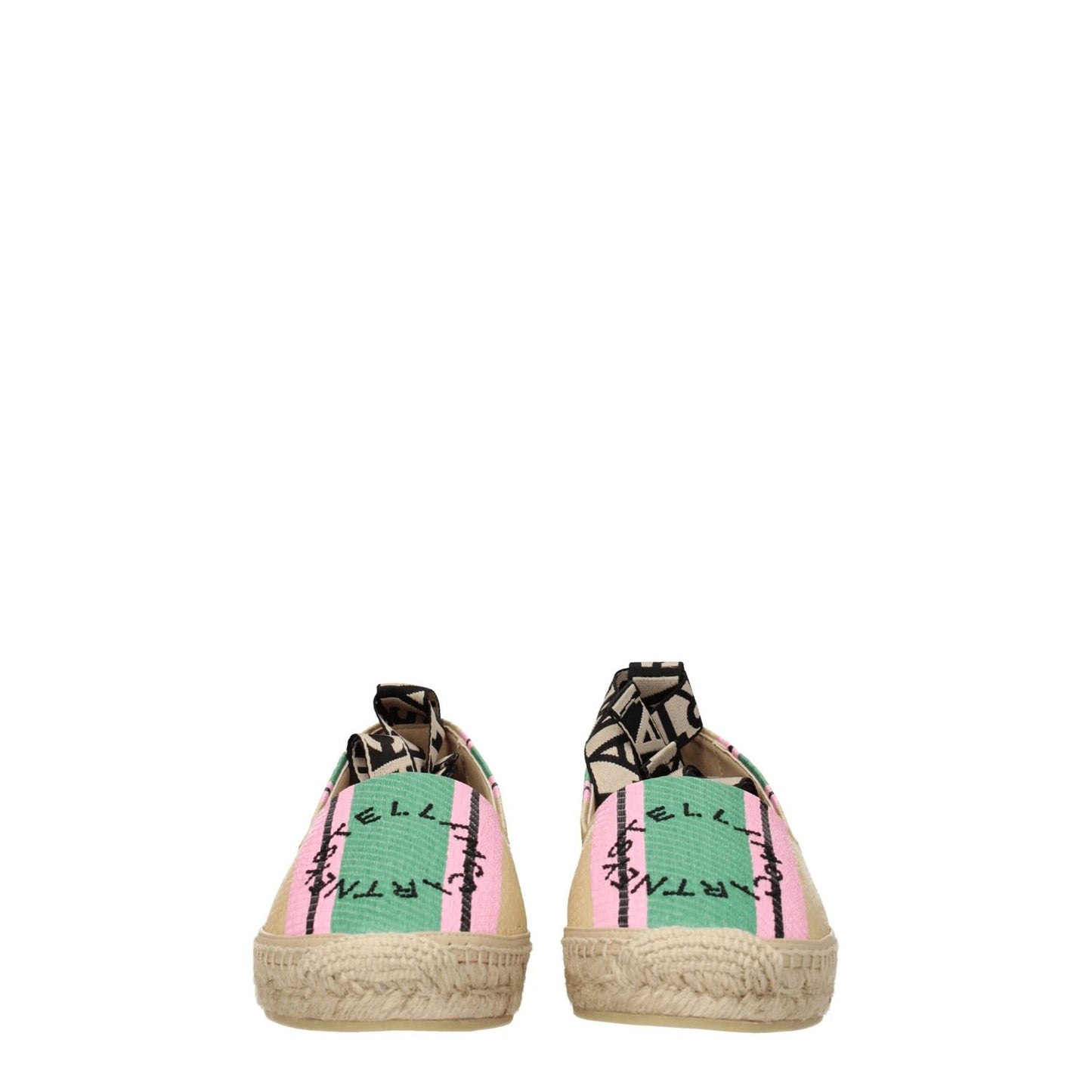 Stella McCartney Multicolor Fabric Espadrilles with front logo, rubber sole, and self-tie closures in casual style.