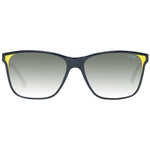 Sting Black Men Sunglass with black plastic frame and grey mirrored gradient lenses.