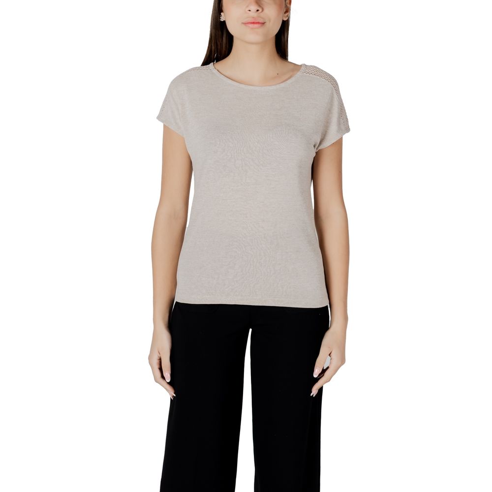 Street One Beige Polyester T-Shirt