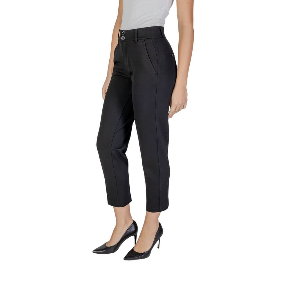 Street One Black Viscose Chino Pants
