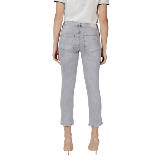 Street One Gray Cotton Slim Fit Jean
