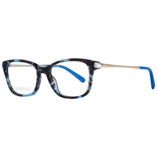 Swarovski Brown Women Optical Frames, square plastic full-rim design with brown frame and branded case included, size 49-16-135.