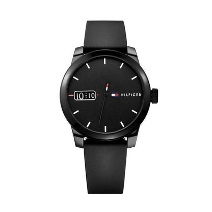 TOMMY HILFIGER Mod. 1791382 Quartz Analog Gent's Watch with Black Dial and Strap, 3 ATM Water Resistance, 41mm Case, in Official Box