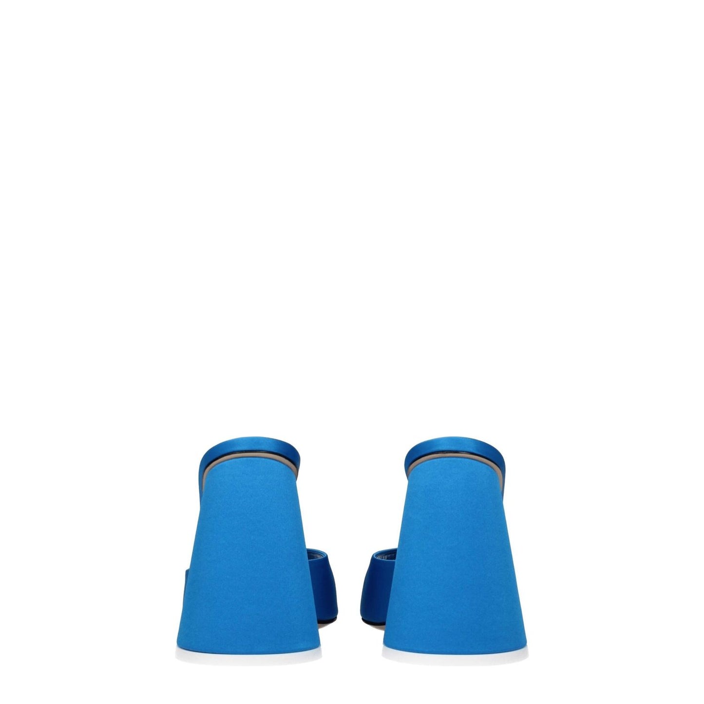 The Attico Light Blue Satin Platform Sandals