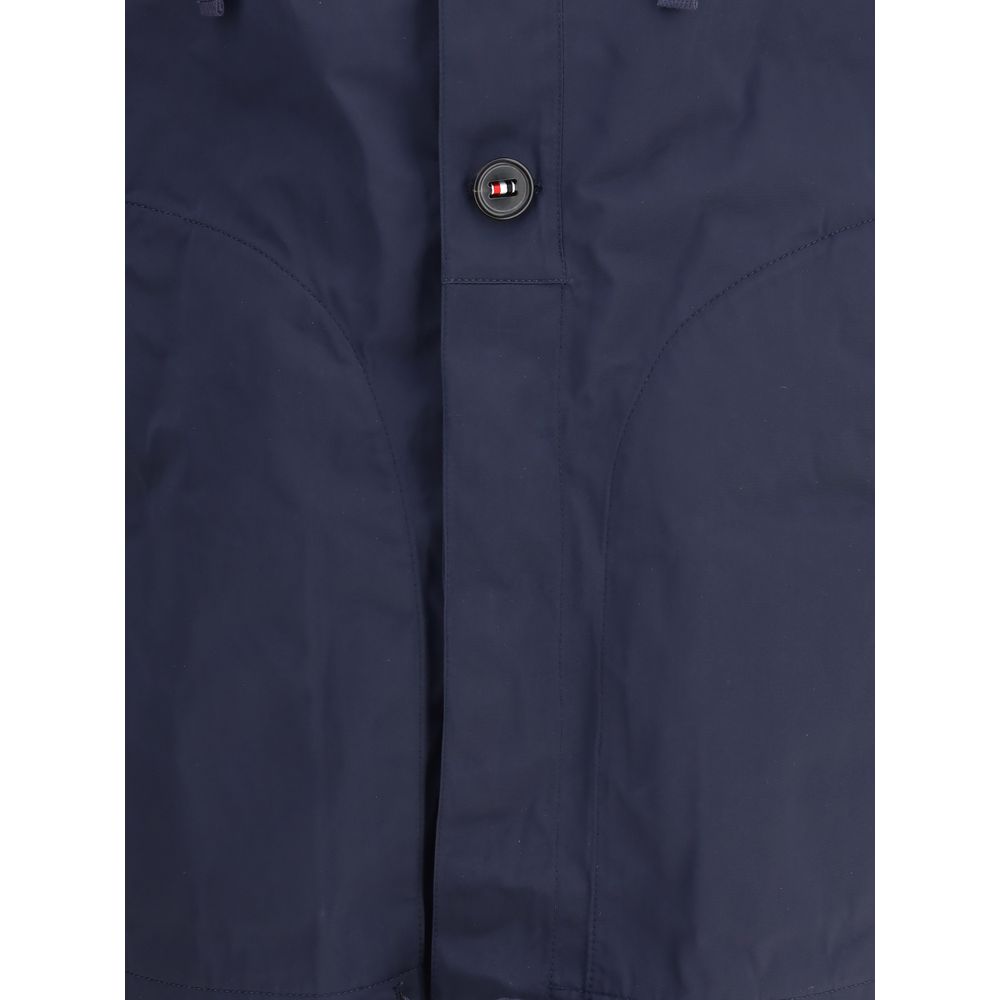Thom Browne Blue Polyester Shell Jacket