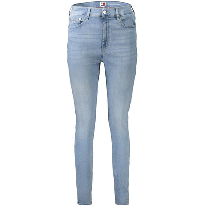 Tommy Hilfiger Blue Cotton Women's Skinny Jean with washed effect and iconic logo
