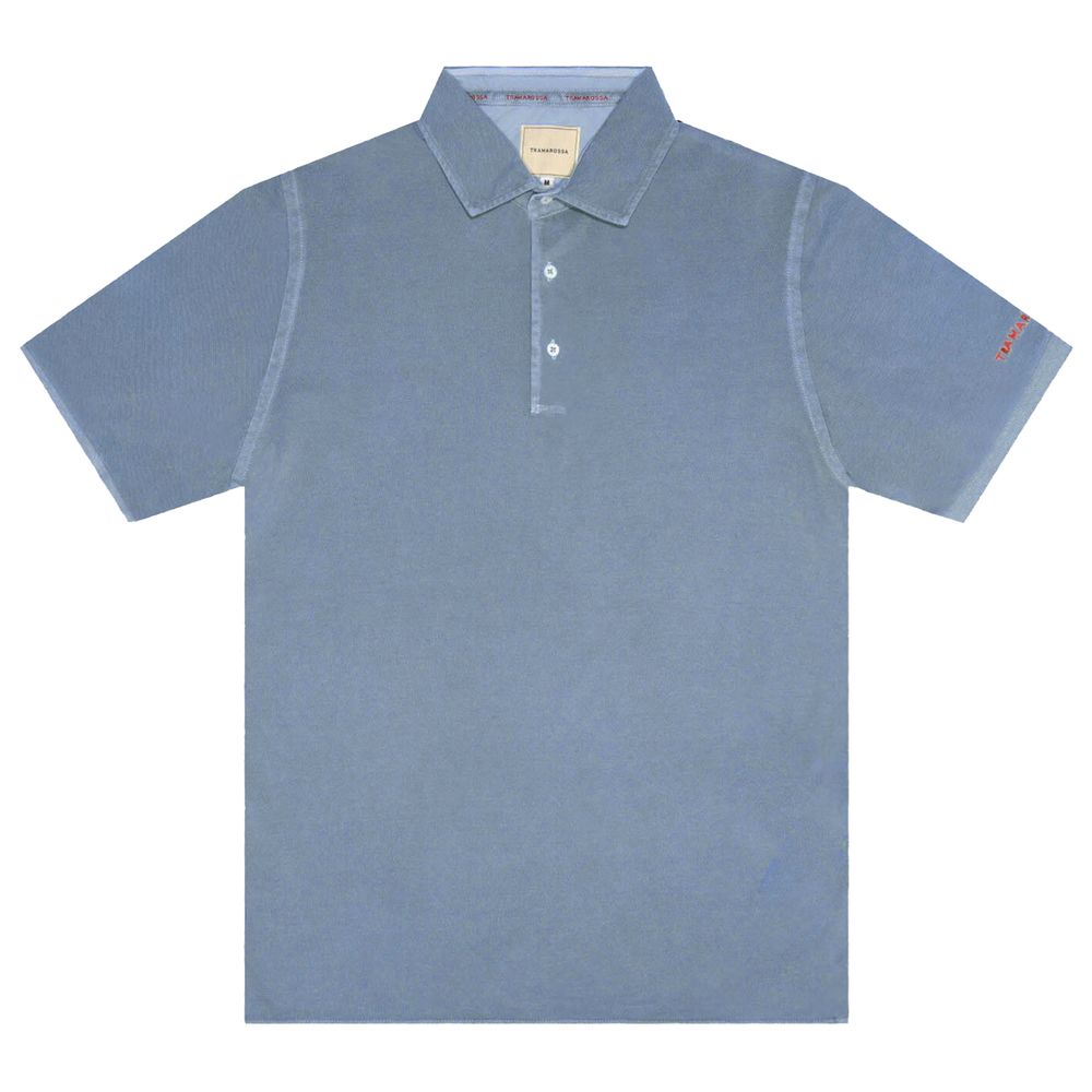 Tramarossa Light Blue Cotton Men Polo Shirt