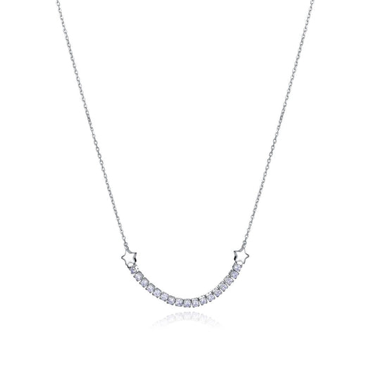 Elegant VICEROY JEWELS Mod. 13206C000-30 lady's silver necklace, multifunction, mineral dial, quartz movement, 10 ATM water resistant.