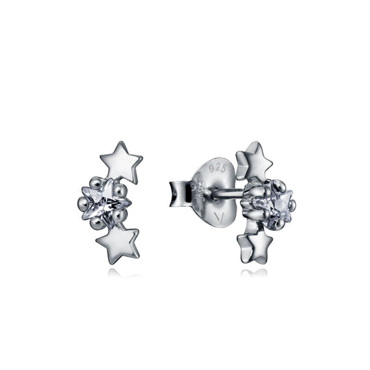 VICEROY JEWELS Mod. 7116E000-38 silver 925° women's earrings featuring a star design in an official box.