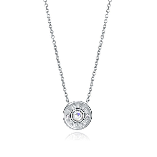 VICEROY JEWELS Mod. 85014C000-30 ladies' silver necklace with circular pendant, quartz chronograph functions, in official packaging.