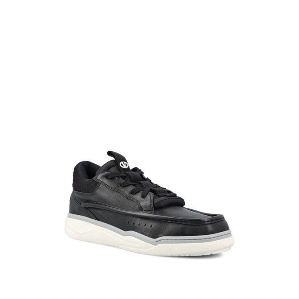 Valentino Garavani Black Lamb Leather Chunky Sneakers