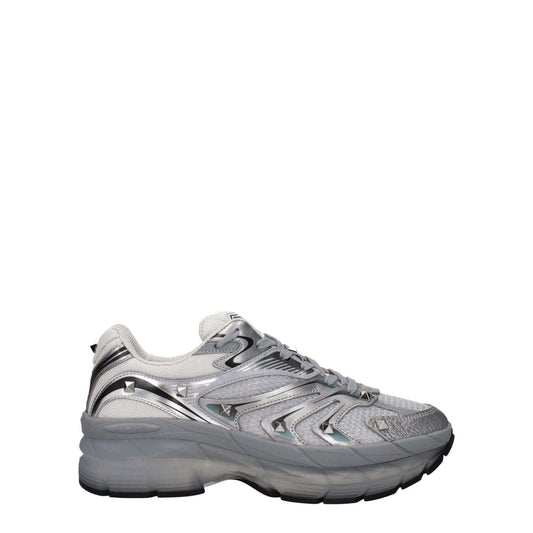 Valentino Garavani Gray Fabric Athletic Sneakers