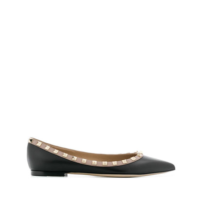 Valentino Garavani Rockstud Patent Leather Ballerina