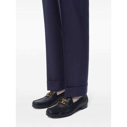 Valentino Garavani Vlogo Signature Moccasin In Buffalo Moccasins