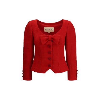 Valentino Red Fleece Wool Clothing