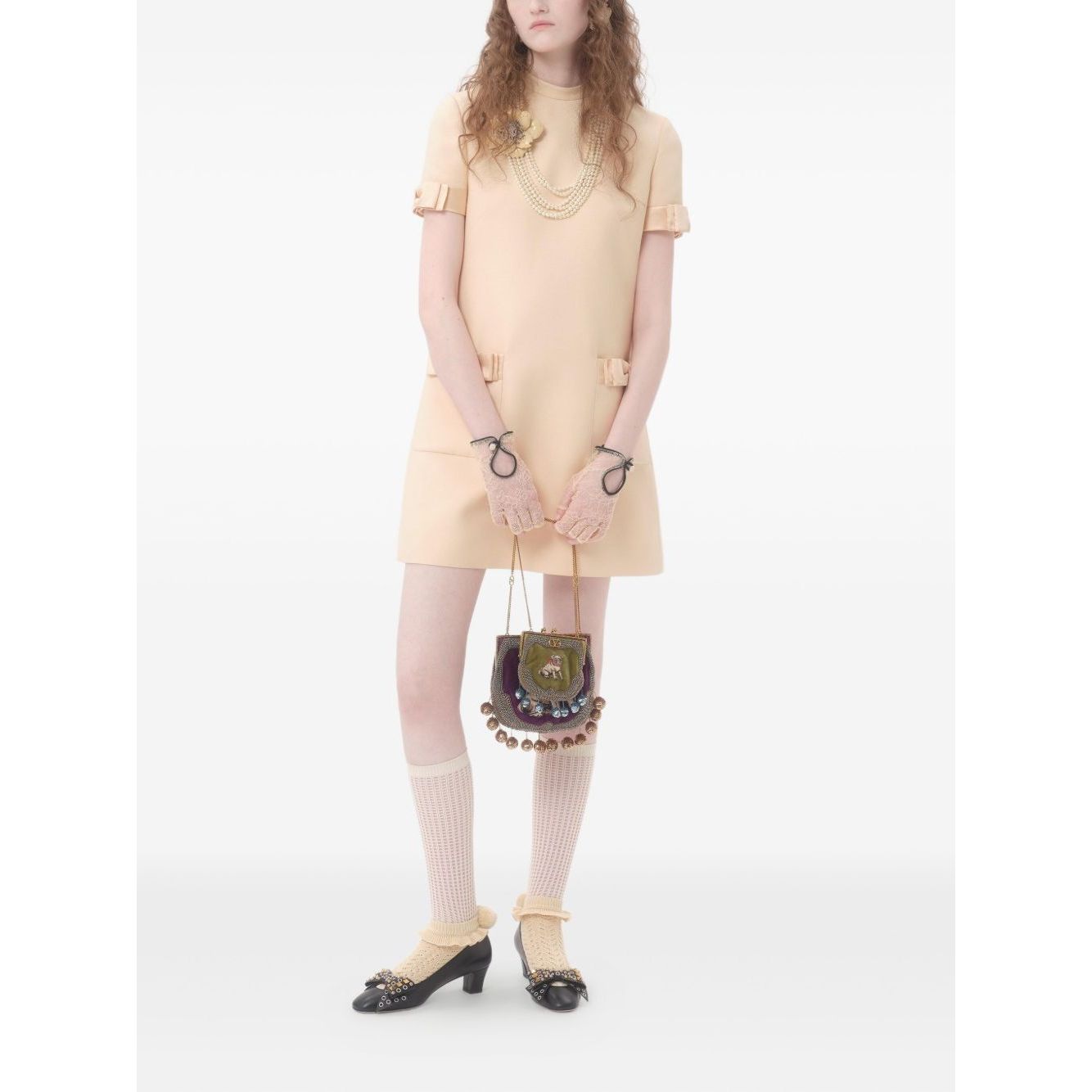 Valentino Short Crepe Couture Dress Dresses