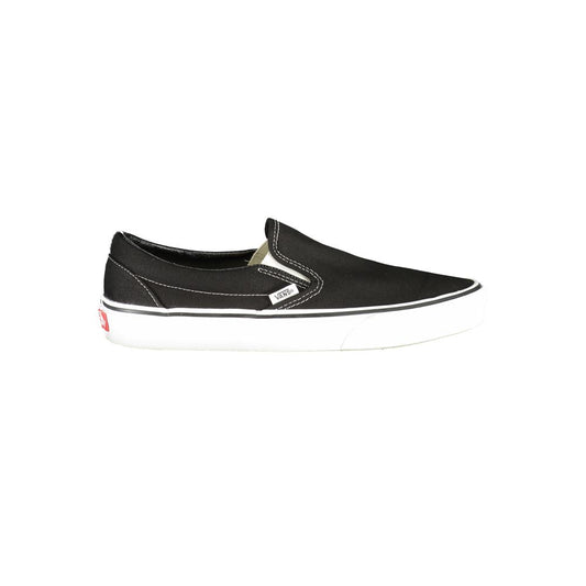 Vans Black Polyester Women Sneaker with slip-on design and contrasting details, ideal for fashion-forward style and comfort.