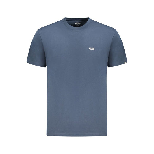 Vans Blue Cotton Men T-Shirt with logo, classic fit, and comfortable style. Ideal for casual wear and skateboarding fashion.