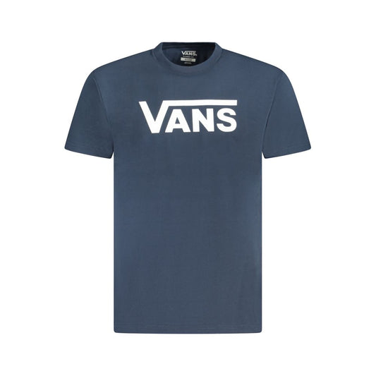 Vans Blue Cotton T-Shirt with short sleeves, classic fit, crew neck, and logo print.