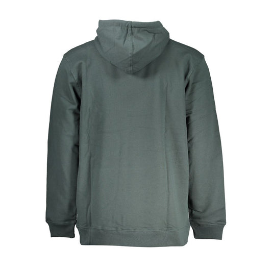 Vans Green Cotton Men Sweater, back view showcasing classic crew neck, long sleeves, perfect for casual wear.