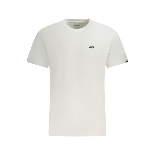 Vans White Cotton T-Shirt with short sleeves, classic fit, crew neck, featuring a printed logo, ideal for casual wear.