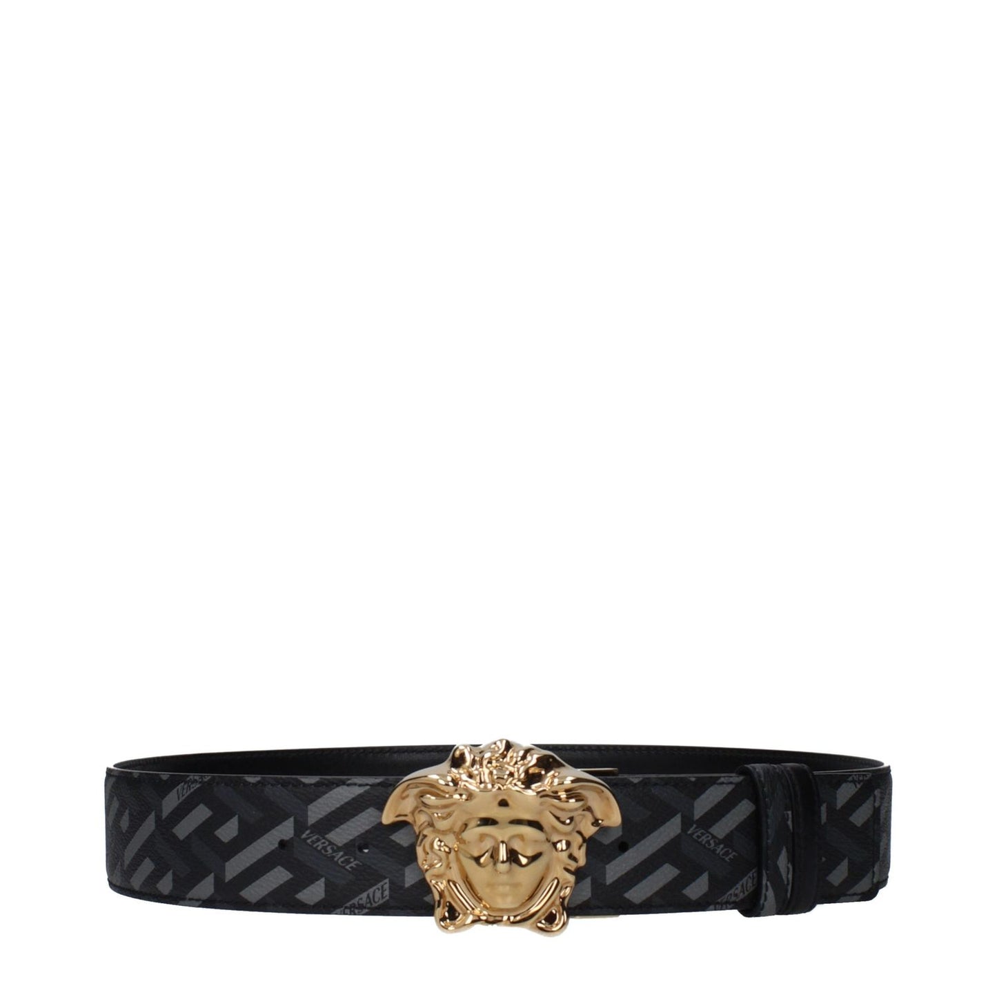 Versace Gray Polyester Regular Belt 100 cm / 40 Inches,110 cm / 44 Inches,1728,75667636384,90 cm / 36 Inches,95 cm / 38 Inches,Accessories,Belts - Accessories,Gray,Men,New with tags,Regular Belts - Belts - Accessories,Versace