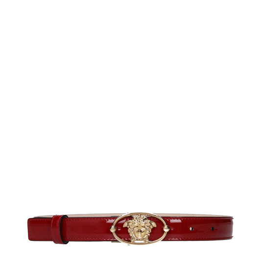 Versace Red Leather Regular Belt 1728,75667636384,85 cm / 34 Inches,Accessories,Belts - Accessories,New with tags,Red,Regular Belts - Belts - Accessories,Versace,Women