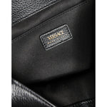 Versace Black Top Handle Grainy Calfskin Leather Crossbody Bag Versace Dark Slate Gray