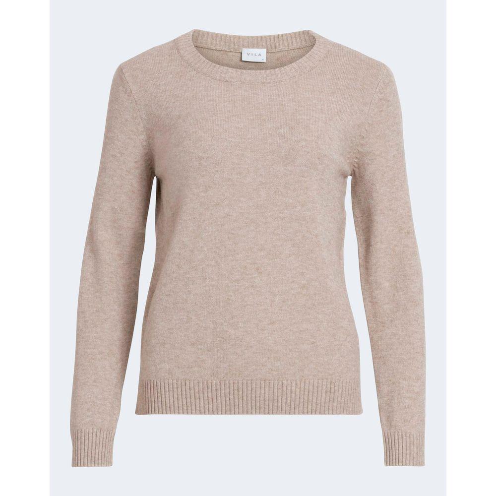 Vila Clothes Beige Viscose Sweater VI-7867000127-IT40|S
