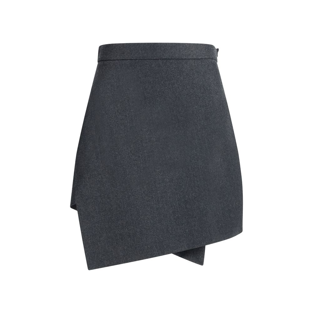 Vivienne Westwood Gray Wool Mini Skirt